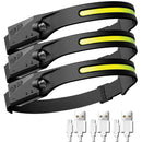 Induction Headlamp COB LED Head Lamp with Built-in Battery Flashlight USB Rechargeable Head Torch 5 Lighting Modes Head Light