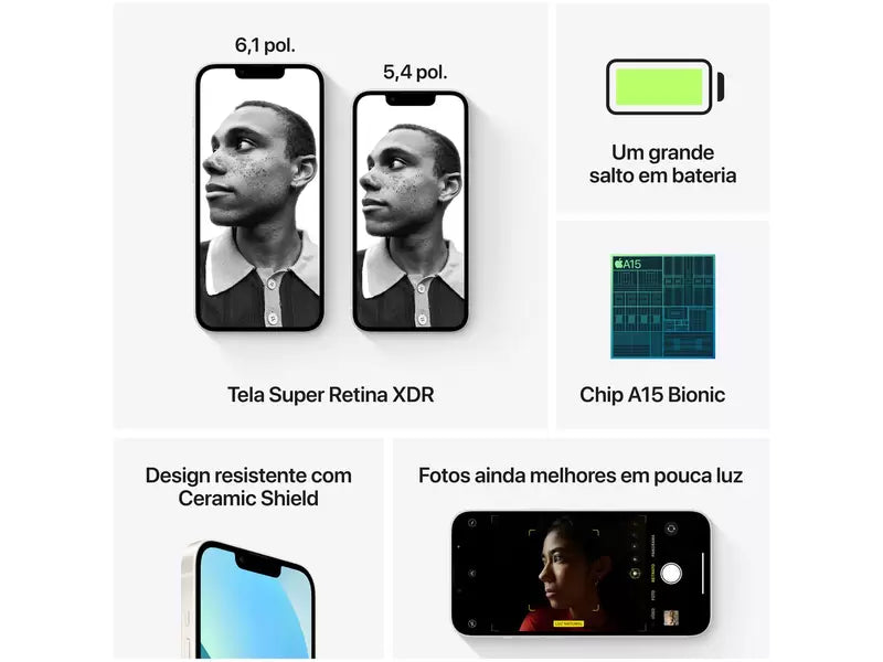 Apple iPhone 13 256GB Tela 6,1” 12MP