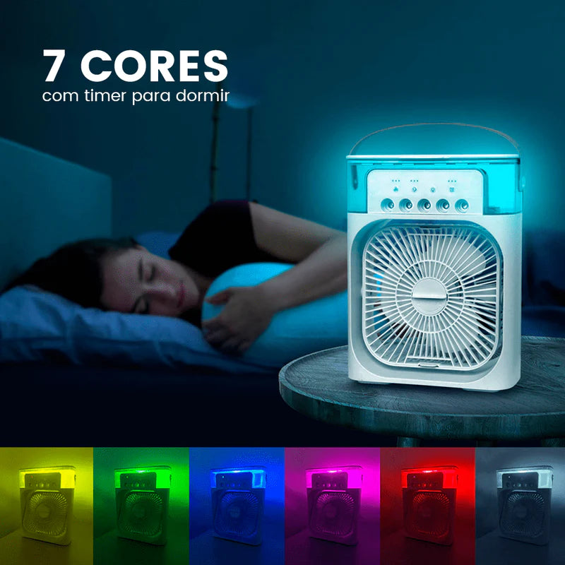 Mini Ar Condicionado e Umidificador Portátil Cold Air - 4 em 1