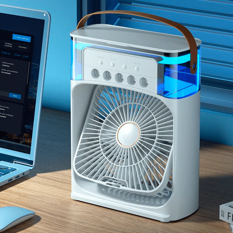 Mini Ar Condicionado e Umidificador Portátil Cold Air - 4 em 1