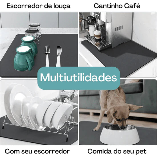 Tapete Escorredor de Louça Ultra Absorvente Ultra Sec + Frete Grátis