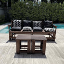 BLACK FRIDAY- Banco Que Vira Mesa de 8 Lugares [BRINDE: + 1 par de mesinhas de centro + 1 Kit de almofadas]