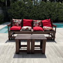 BLACK FRIDAY- Banco Que Vira Mesa de 8 Lugares [BRINDE: + 1 par de mesinhas de centro + 1 Kit de almofadas]