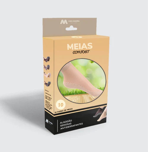 [ÚLTIMO DIA] - Compre 5 LEVE 10 Pares de Meias de Algodão Sedosas + BRINDES ESPECIAIS