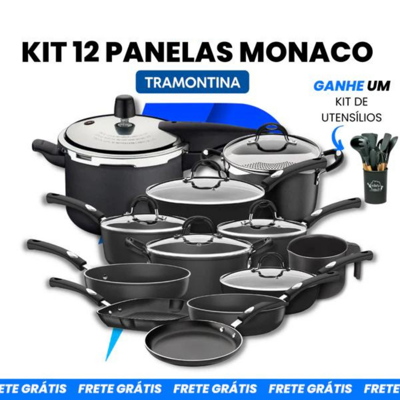 Kit 12 Panelas Monaco Tramontina + Brinde