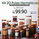 (PROMOÇÃO BLACK FRIDAY) - Kit 20 potes Herméticos Bamboo™ + Brinde