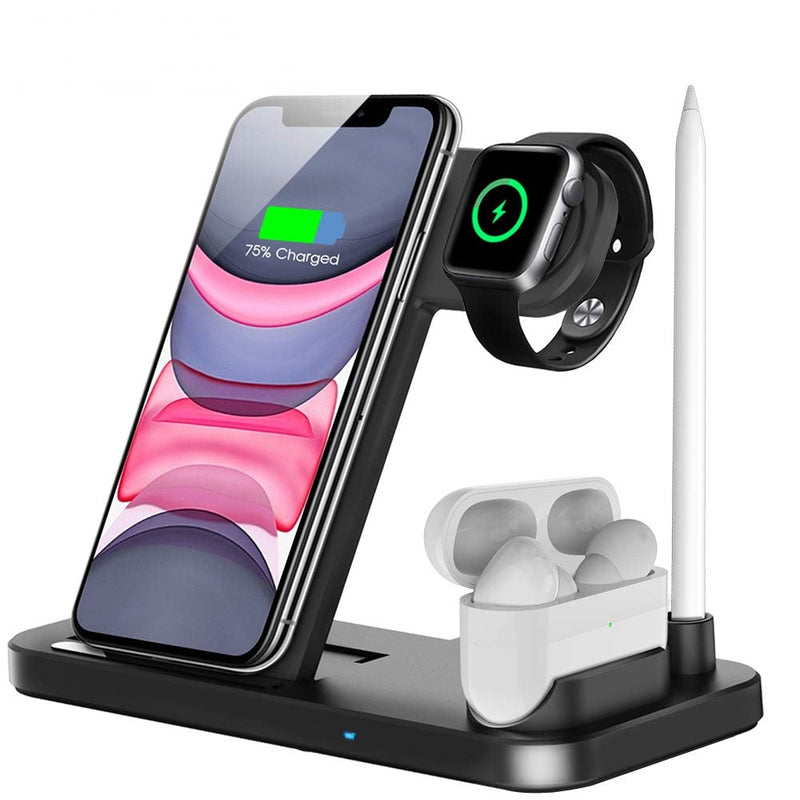 Carregador 3 em 1 Ultra Rápido 15W Para iPhone, Apple Watch e Airpods