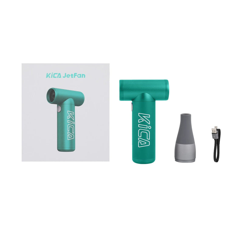 KICA Jetfan Portable Air Blower Electric Mini Turbo Fan Cordless Compressed Air Can Duster Computer Keyboard Camera Car Cleaner