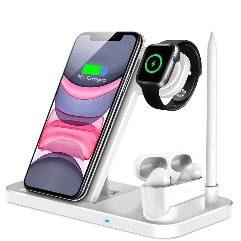 Carregador 3 em 1 Ultra Rápido 15W Para iPhone, Apple Watch e Airpods