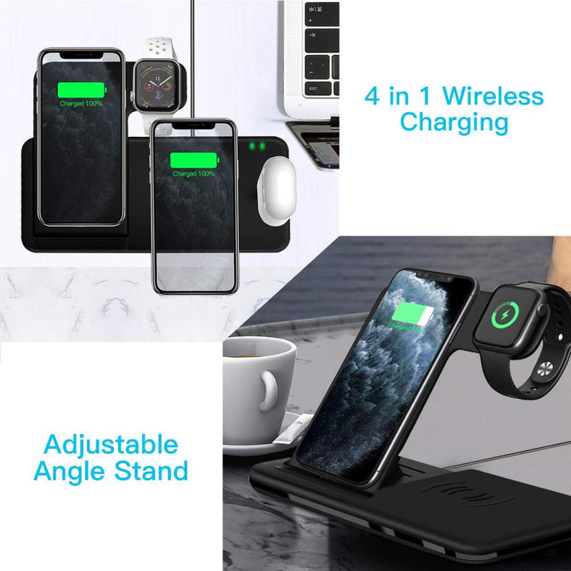 Carregador 3 em 1 Ultra Rápido 15W Para iPhone, Apple Watch e Airpods