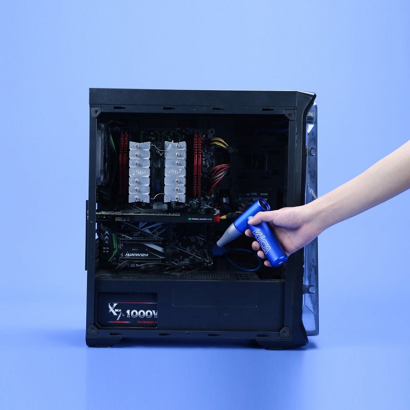 KICA Jetfan Portable Air Blower Electric Mini Turbo Fan Cordless Compressed Air Can Duster Computer Keyboard Camera Car Cleaner
