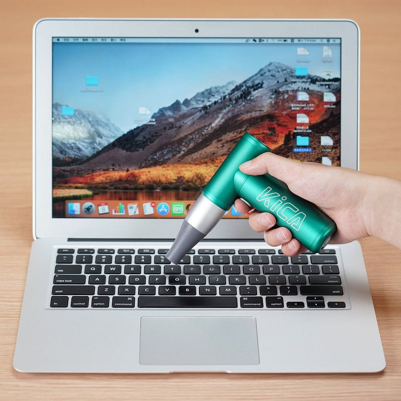 KICA Jetfan Portable Air Blower Electric Mini Turbo Fan Cordless Compressed Air Can Duster Computer Keyboard Camera Car Cleaner