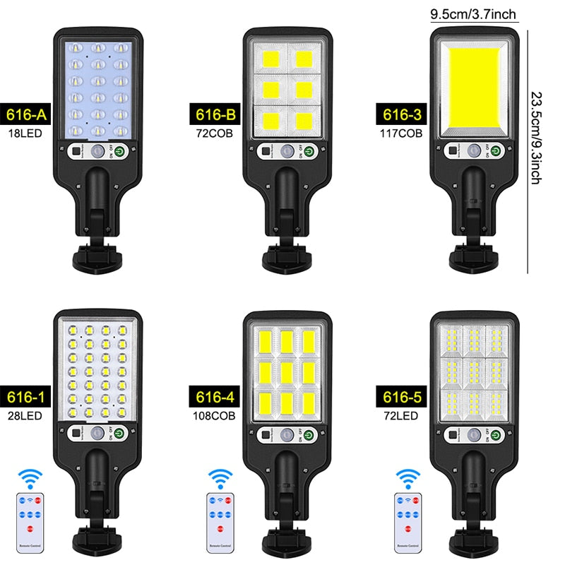 Outdoor Solar Lamp Solar Street Lights With 3 Light Mode Waterproof Motion Sensor Security Lighting for Garden Patio Path Yard - minerandodescontos