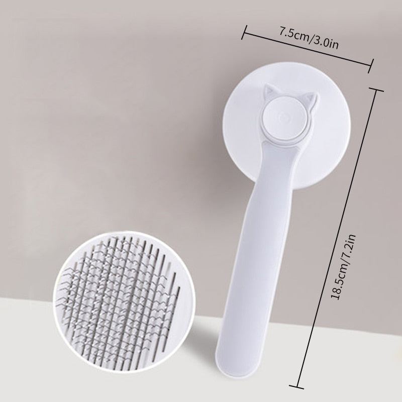 Pet Hair Comb Self Cleaning Slicker Brush for Cats Dogs Pet Grooming Brush for Cats Cat Fur Brush Grooming Tools Cat Supplies