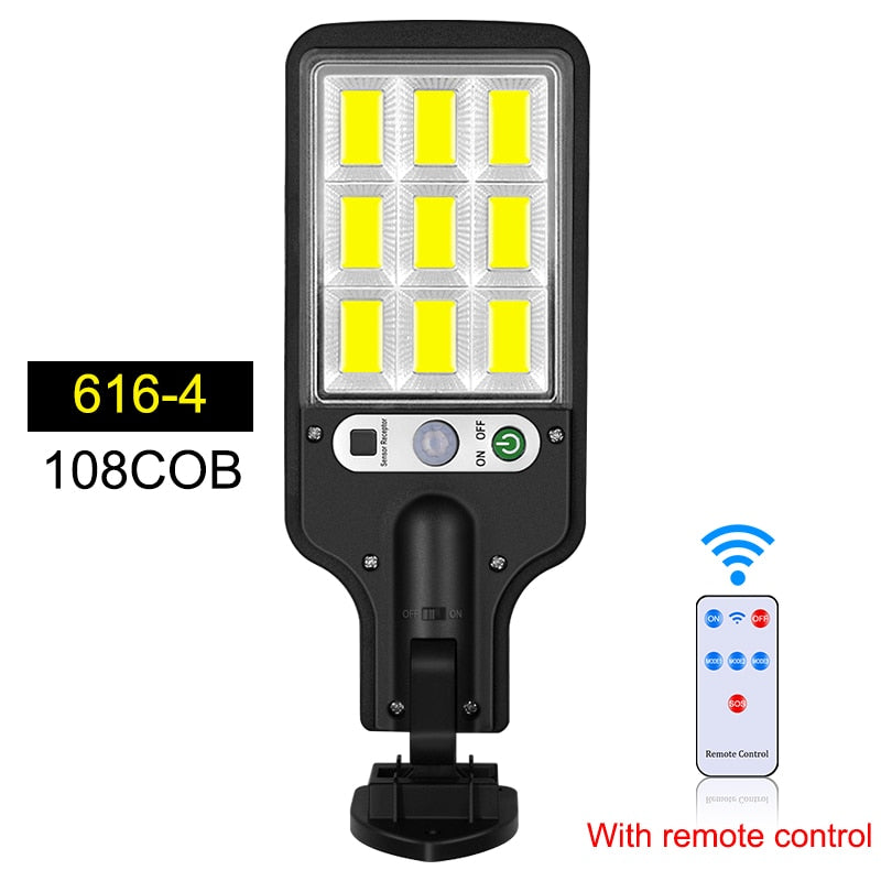 Outdoor Solar Lamp Solar Street Lights With 3 Light Mode Waterproof Motion Sensor Security Lighting for Garden Patio Path Yard - minerandodescontos