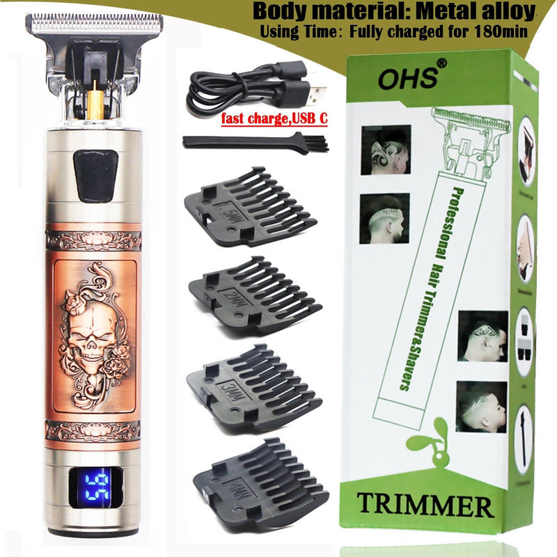 Maquina de Cortar Barba e Cabelo Profissional USB T9