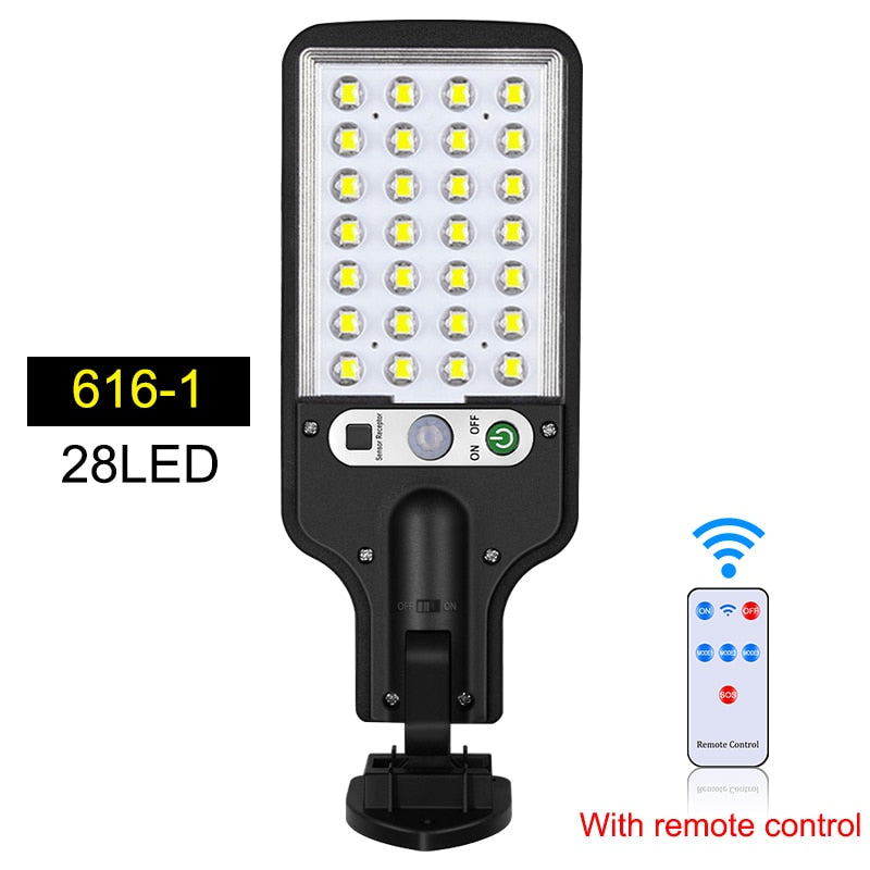 Outdoor Solar Lamp Solar Street Lights With 3 Light Mode Waterproof Motion Sensor Security Lighting for Garden Patio Path Yard - minerandodescontos