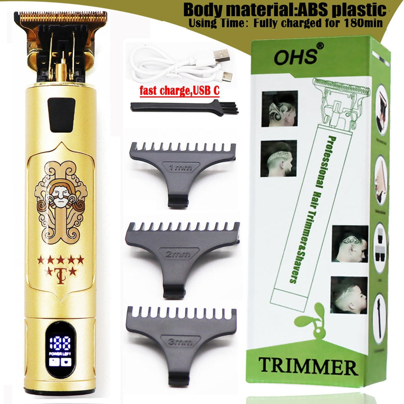 Maquina de Cortar Barba e Cabelo Profissional USB T9