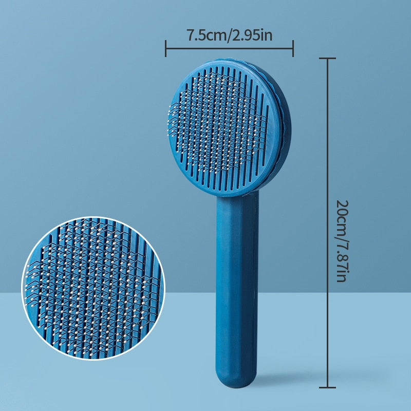 Pet Hair Comb Self Cleaning Slicker Brush for Cats Dogs Pet Grooming Brush for Cats Cat Fur Brush Grooming Tools Cat Supplies