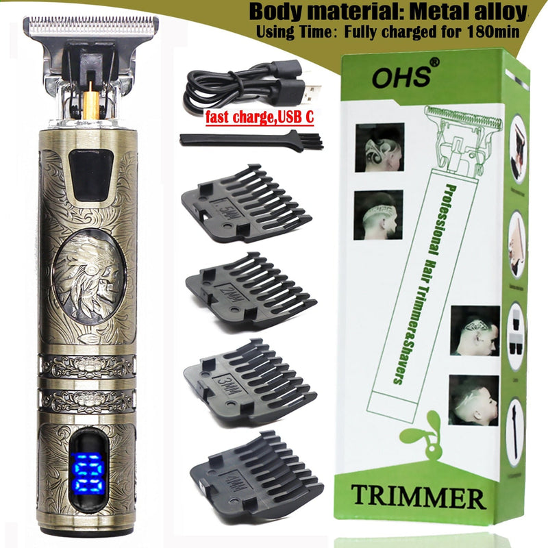 Maquina de Cortar Barba e Cabelo Profissional USB T9
