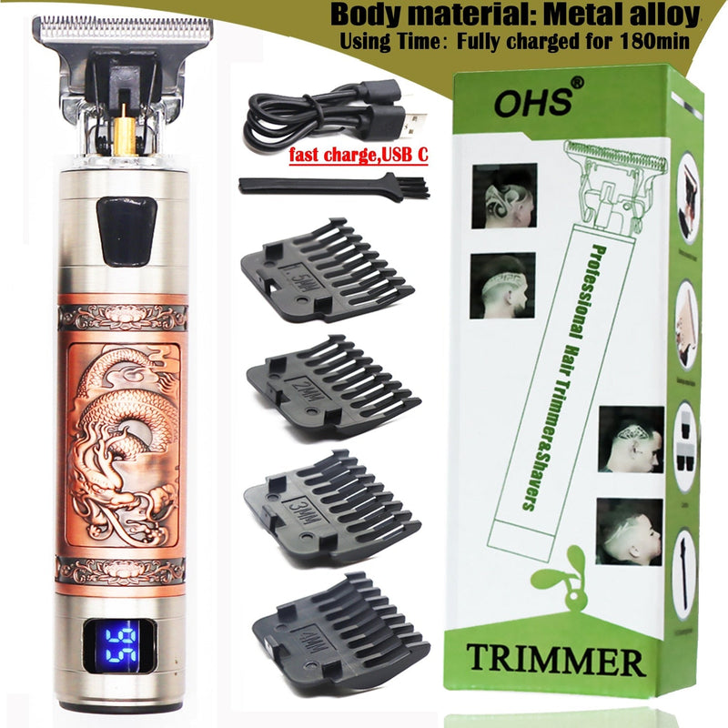 Maquina de Cortar Barba e Cabelo Profissional USB T9