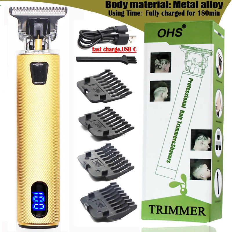 Maquina de Cortar Barba e Cabelo Profissional USB T9