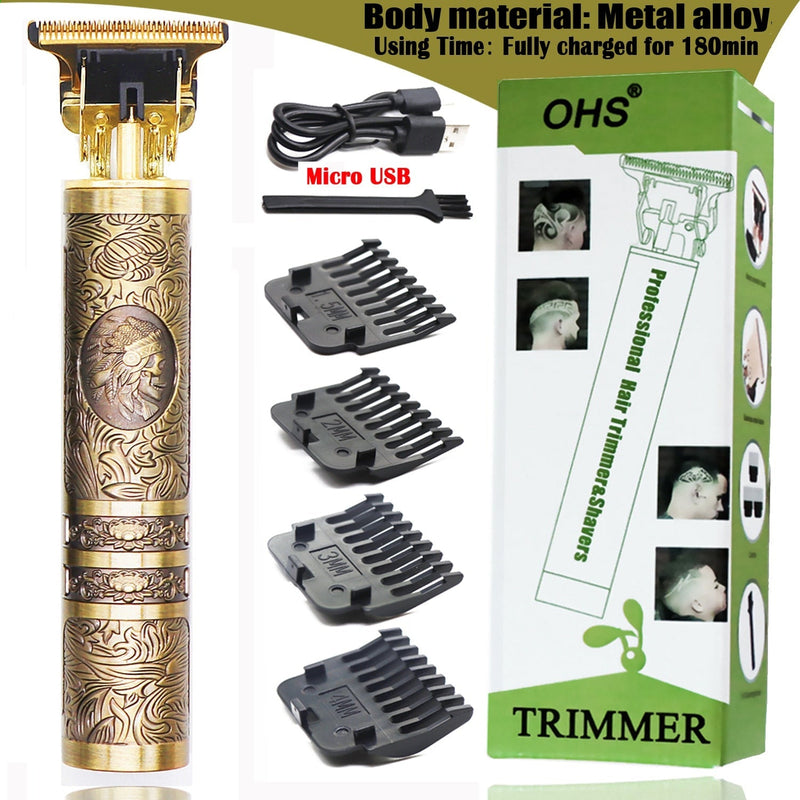 Maquina de Cortar Barba e Cabelo Profissional USB T9