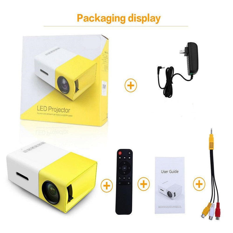 Mini Projetor Portátil- LED 1080P HDMI
