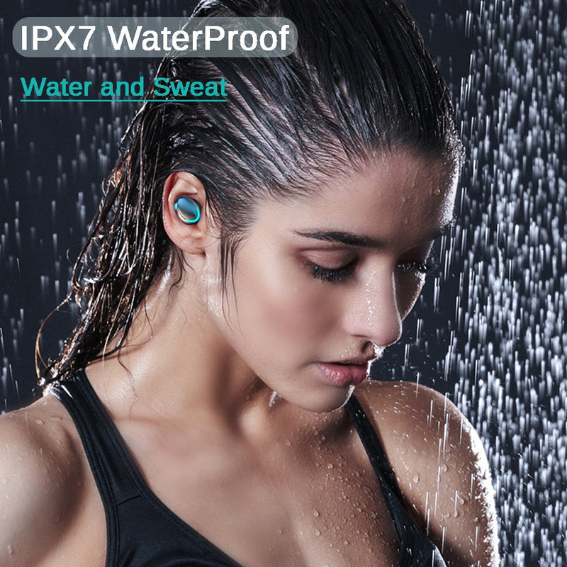 Fone de Ouvido Sem Fio F-9 a Prova d'Agua via Bluetooth