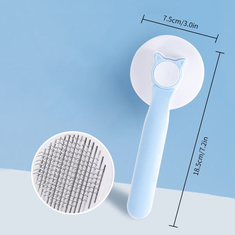 Pet Hair Comb Self Cleaning Slicker Brush for Cats Dogs Pet Grooming Brush for Cats Cat Fur Brush Grooming Tools Cat Supplies