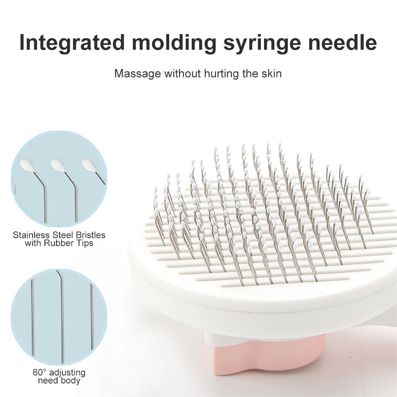 Pet Hair Comb Self Cleaning Slicker Brush for Cats Dogs Pet Grooming Brush for Cats Cat Fur Brush Grooming Tools Cat Supplies