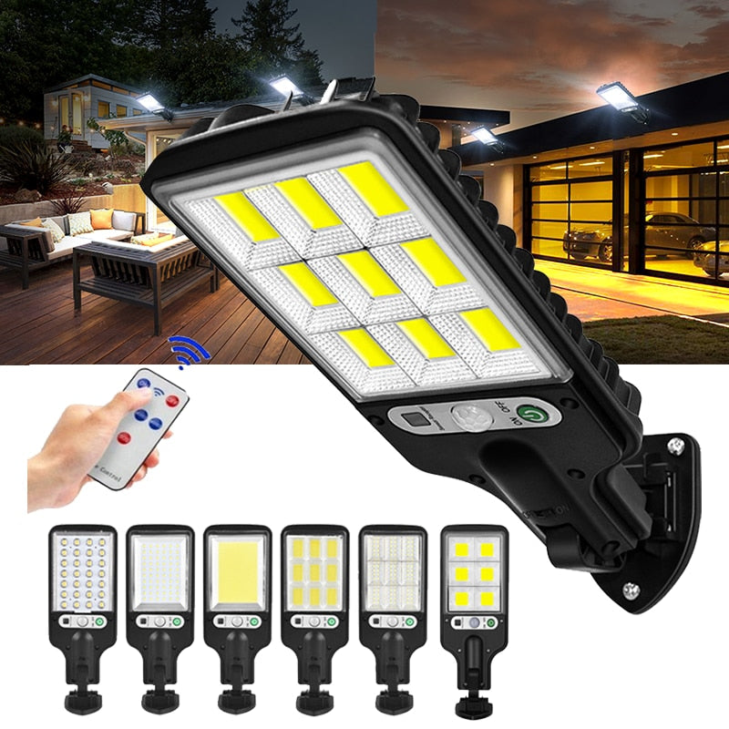 Outdoor Solar Lamp Solar Street Lights With 3 Light Mode Waterproof Motion Sensor Security Lighting for Garden Patio Path Yard - minerandodescontos