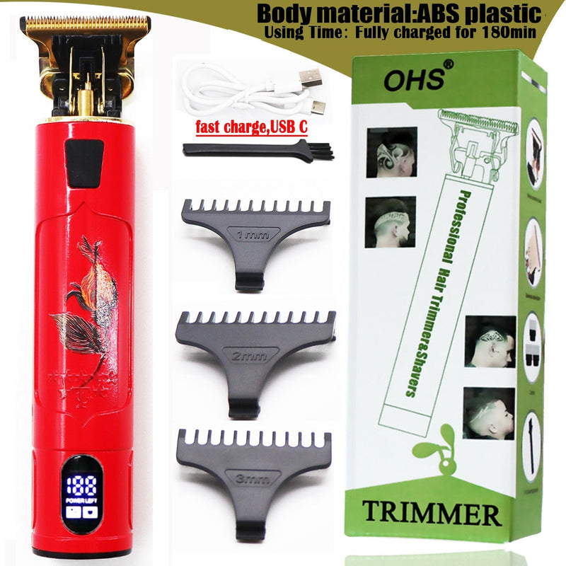 Maquina de Cortar Barba e Cabelo Profissional USB T9