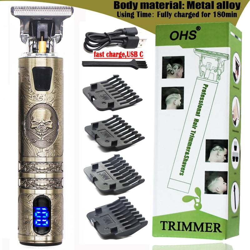 Maquina de Cortar Barba e Cabelo Profissional USB T9