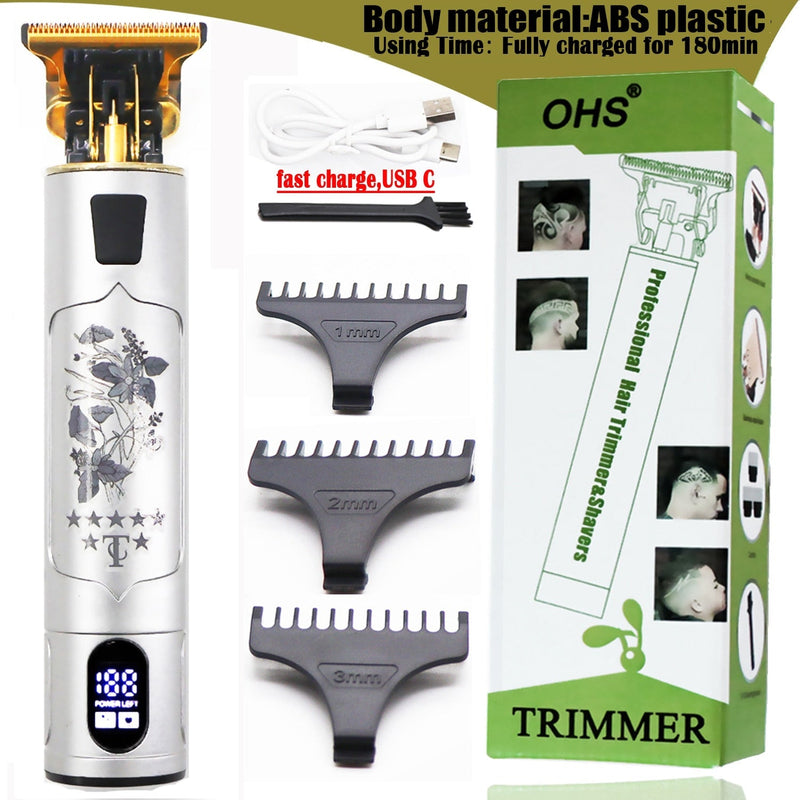 Maquina de Cortar Barba e Cabelo Profissional USB T9