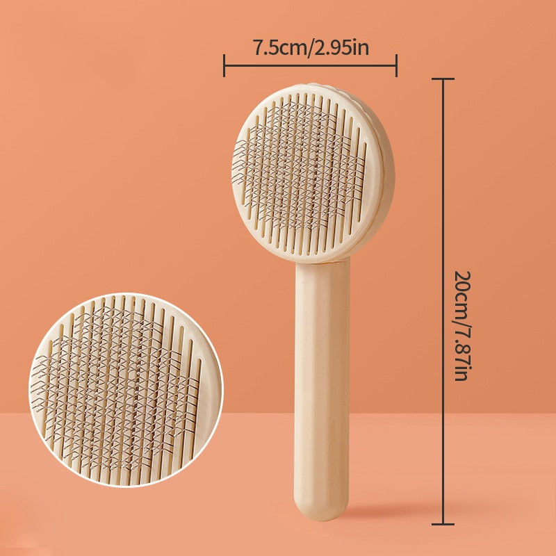 Pet Hair Comb Self Cleaning Slicker Brush for Cats Dogs Pet Grooming Brush for Cats Cat Fur Brush Grooming Tools Cat Supplies