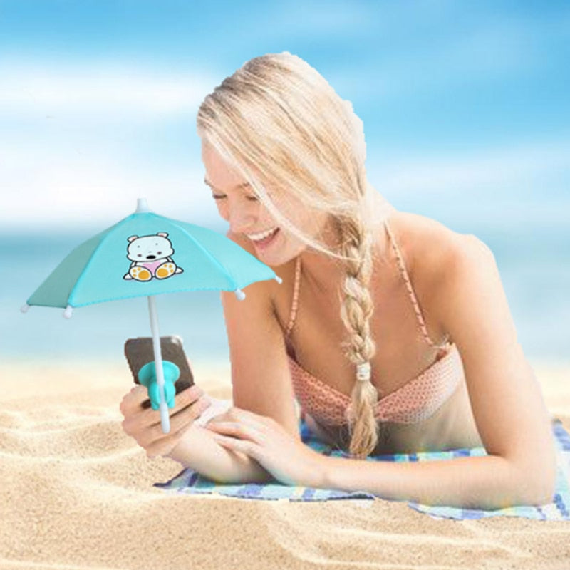 Suporte Universal para Celular Mini Guarda-Chuva com Ventosa