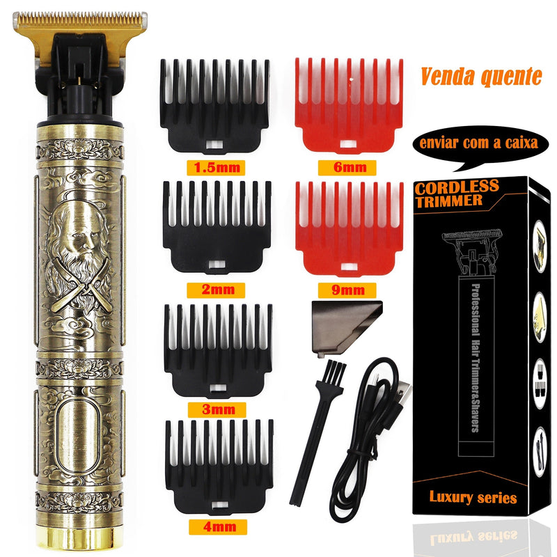 Maquina de Cortar Barba e Cabelo Profissional USB T9