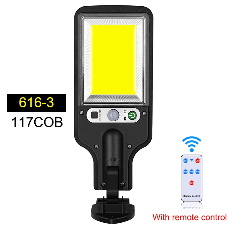 Outdoor Solar Lamp Solar Street Lights With 3 Light Mode Waterproof Motion Sensor Security Lighting for Garden Patio Path Yard - minerandodescontos