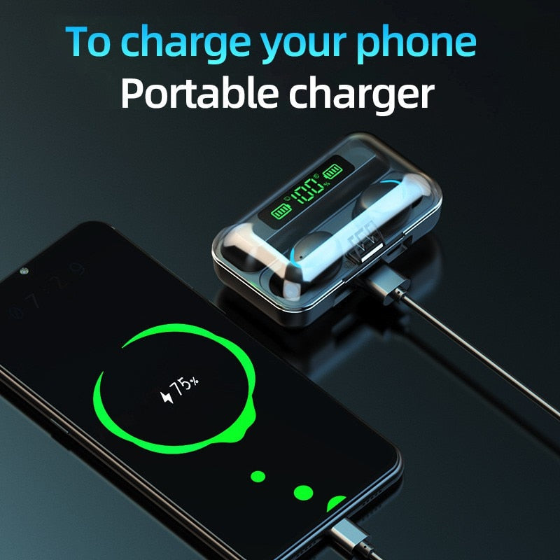 Fone de Ouvido Sem Fio F-9 a Prova d'Agua via Bluetooth