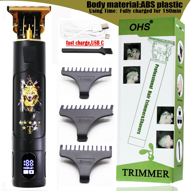 Maquina de Cortar Barba e Cabelo Profissional USB T9