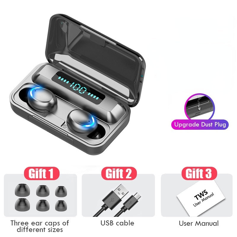Fone de Ouvido Sem Fio F-9 a Prova d'Agua via Bluetooth