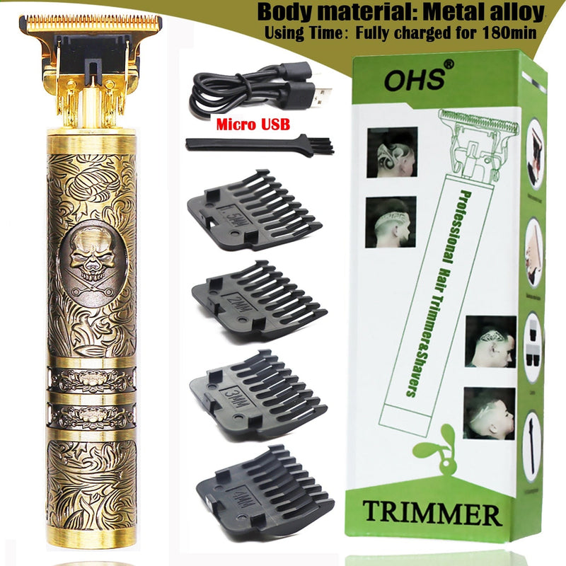 Maquina de Cortar Barba e Cabelo Profissional USB T9