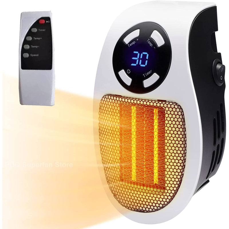 [NOVIDADE] Mini Aquecedor Portátil com Controle Remoto - 500W