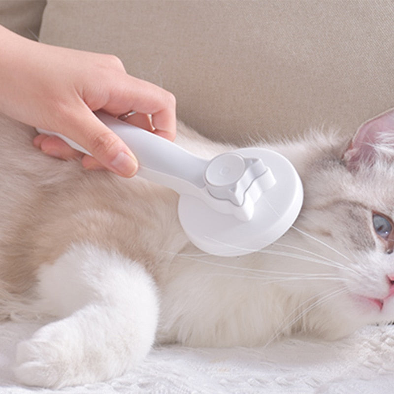 Pet Hair Comb Self Cleaning Slicker Brush for Cats Dogs Pet Grooming Brush for Cats Cat Fur Brush Grooming Tools Cat Supplies