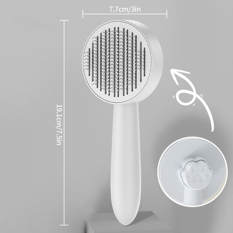 Pet Hair Comb Self Cleaning Slicker Brush for Cats Dogs Pet Grooming Brush for Cats Cat Fur Brush Grooming Tools Cat Supplies