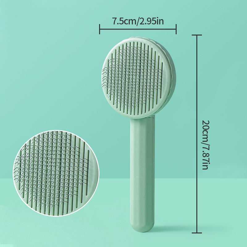Pet Hair Comb Self Cleaning Slicker Brush for Cats Dogs Pet Grooming Brush for Cats Cat Fur Brush Grooming Tools Cat Supplies