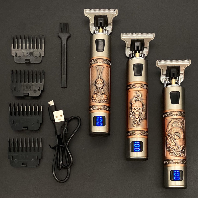 Maquina de Cortar Barba e Cabelo Profissional USB T9