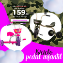 Triciclo Infantil Para Criança até 40 Kg + Buzina - Menino e Menina