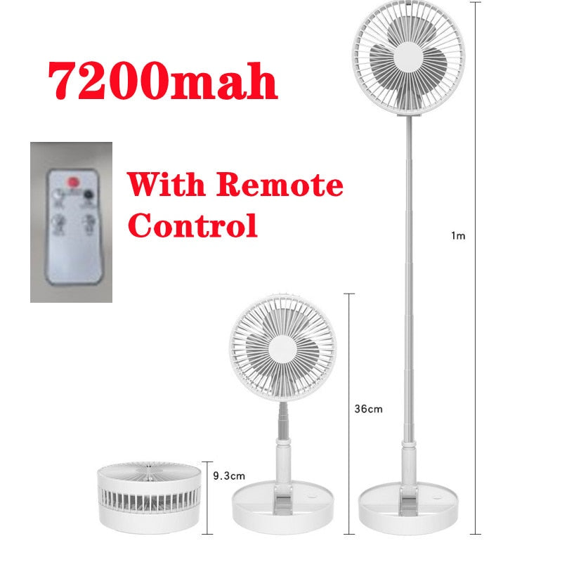 Ventilador e Carregador Portátil com capacidade de 7200mah